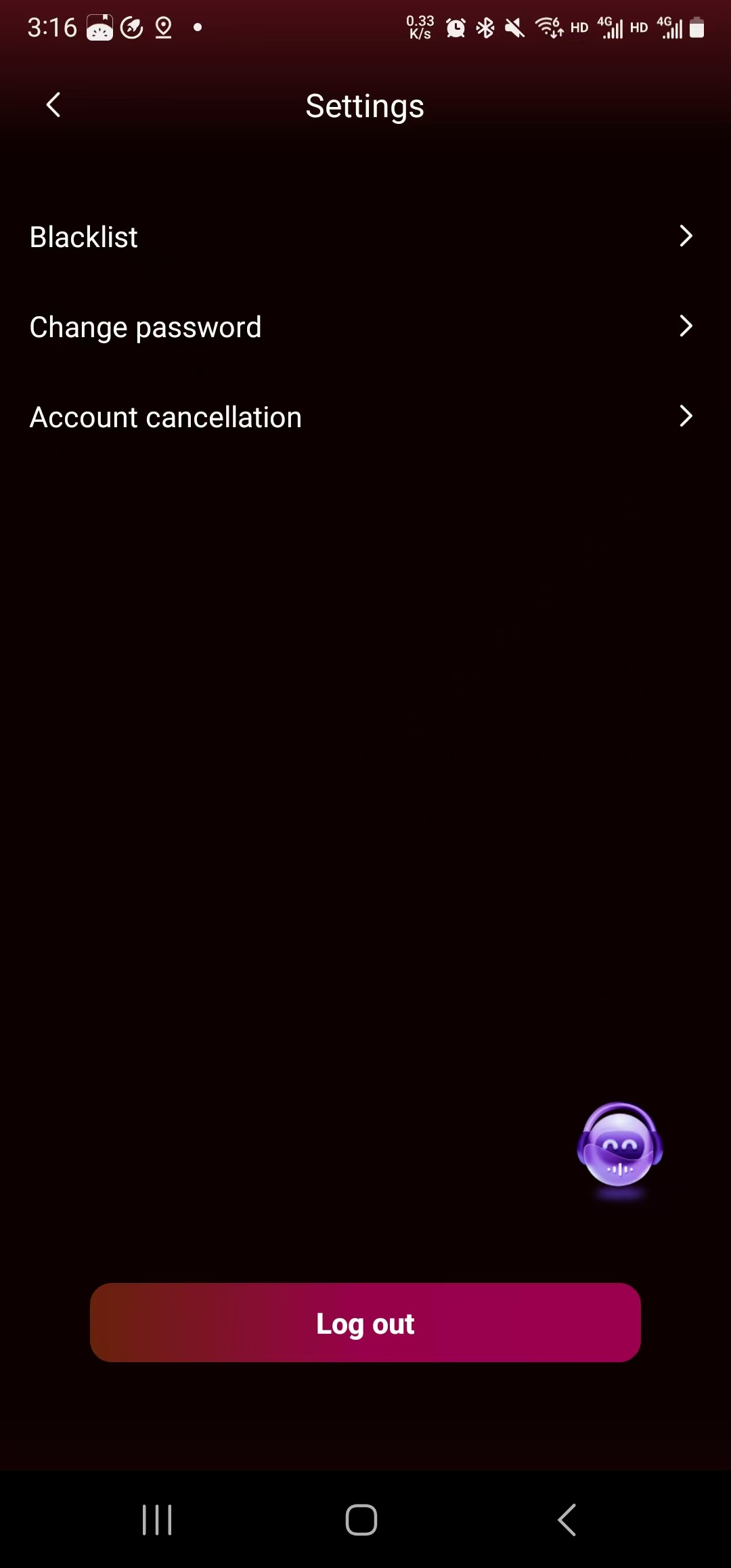 Account deletion steps - Fig. 1-4 (Me tab)